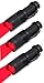 BESTSUN 3 Pack Red Light Flashlights, 300 Lumens 3-Mode Mini Black Shell Portable Red LED Tactical Flashlight Torch Adjustable Focus Zoom Lamp for Hunting, Astronomy Night Vision, Night Observation