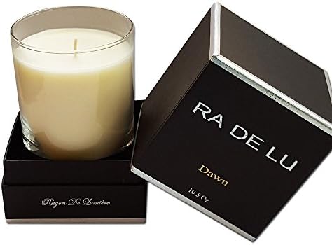 RA DE LU 10.5 ounce Aromatherapy, valentine's candle white amber, patchouli and vetiver
