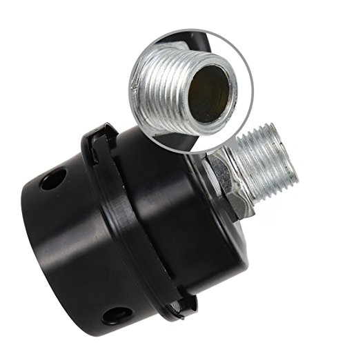 BBT Air Compressor Intake Filter, 2 Pcs 20mm Thread Metal oil-less Air Compressor Air Filter Silencer Noise Muffler (1/2"PT 20mm)