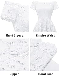 Dressystar Women's Lace Cocktail Dress Hi-Lo Off