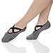 Great Soles Women's Ballet Grip Sock for Barre Pilates Yoga One Size comfortably fits shoe sizes 6-10, Juliet Ivory/Black