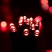 Qedertek 200 LED Solar Christmas Lights, 72ft Fairy String Lights for Home, Porch, Patio, Garden, Lawn, Party and Christmas Tree Decorations(Red)