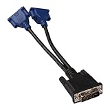 BQLZR DVI-Male DVI-I to Dual VGA Female Monitor Video Splitter Adapter Cable