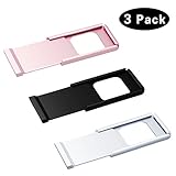 Webcam Cover, Pandawill 3 pack Web Camera Cover slide for Laptop, Desktop, PC, Macboook Pro, iMac, Mac Mini, Computer, Smartphone, protecting Privacy and Securtiy, Strong Adhensive (multi-colored)