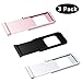 Webcam Cover, Pandawill 3 pack Web Camera Cover slide for Laptop, Desktop, PC, Macboook Pro, iMac, Mac Mini, Computer, Smartphone, protecting Privacy and Securtiy, Strong Adhensive (multi-colored)