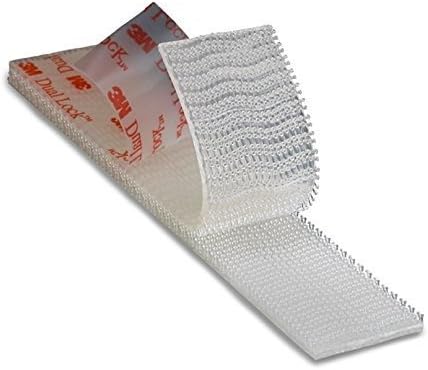 Dual Lock Replacement E-ZPass Mounting Strips, Clear, .5 Inch x 1 Ft Roll - Cut Down to Your Preferred Size