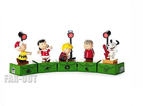 Seal限定商品 ホールマーク ピーナッツ クリスマスダンスパーティー ミュージック ライトアップ フィギュア 5体セット スポットライト付き スヌーピー チャーリーブラウン ルーシー ライナス シュローダー ブリキ風 フィギュアリン Peanuts B0792sbwbf 全品送料