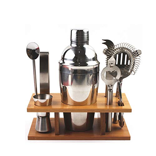Gyubay Praktisches Cocktail-Shaker-Set Cocktail Shaker Set Barkeeper Set 14-teilig Bar-Set mit Martini Shaker Kochlöffel… – Bild 3