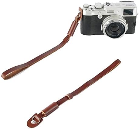 Mirrorless Digital Camera Wrist Strap, Landto Vintage Soft Leather Wrist Band Hand Strap for Compact Mirrorless Digital Camera (Wrist strap Brown)