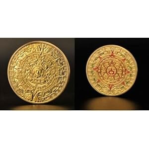 2pcs Aztec Mayan Coin American Indian Calendar Commemorative Challenge Coin