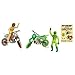 MXS Motocross Bike and Rider Deluxe 2 Pack - Caveman vs. Dinosaur