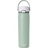 Simple Modern Mesa Sport Water Bottle with Covered Chug Lid | 24oz Cup Holder Friendly Insulated Stainless Steel Bottle for Gym, Sports and Travel | Willow
