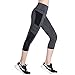 picotee Capri Leggings with Pockets for Women Mesh Camo Leggings Active Yoga Pants High Waisted Gray Small