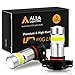 Alla Lighting 2800lm PSX24W 2504 LED Lights Bulbs 6000K Xenon White Xtreme Super Bright COB-72 12V Car Fog Light Replacement 12276
