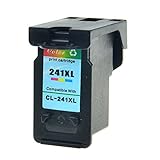 Superink 1PK Ink Cartridges Replacement for Canon Color CL-241XL 241 XL With Ink Level Display Indicator