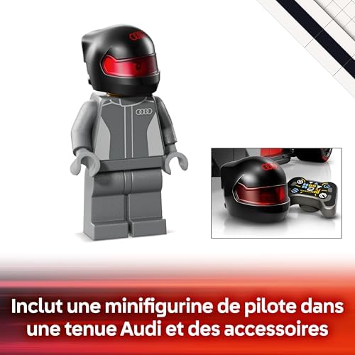 Speed Champions Voiture de Course Audi Revolut F1 Team R26 - Jouet - Maquette avec Minifigurine Collector de Pilote - Cadeau d'anniversaire pour Garçon 10 Ans & Ado Fan de Sport Automobile 77259