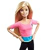 Barbie-Made-To-Move-Doll-Amazon-Exclusive Barbie Made To Move Doll, Ultra-Posable, 22 Points To Bend, Black Leggings, Color-Blocked Top, Long Blond Hair, DHL82…