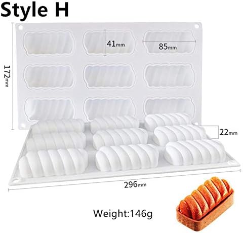FTFSY Tart Cake Mold For Baking Dessert Ring Art Mousse Silicone 3D Mould Silikonowe Moule Tartlet Pan Pastry Tools,Style H