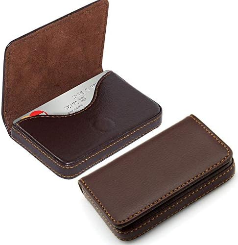 LionBud Credit Card Holder Genuine Brown Leather for Men and Women |Holds Credit, ATM, Business,ID,Visiting Cards in Pocket
