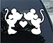 Crawford Graphix Mickey And Minnie Mouse Kissing Car Truck Vinyl Decal Sticker USA Disney Fun Adorable Cute Love Heart Sweet Cool Classic (6