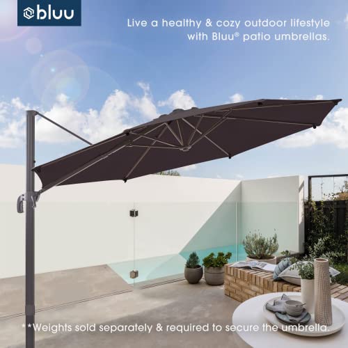 BLUU SYCAMORE 10 FT Patio Cantilever Umbrella, Aluminum Outdoor Offset