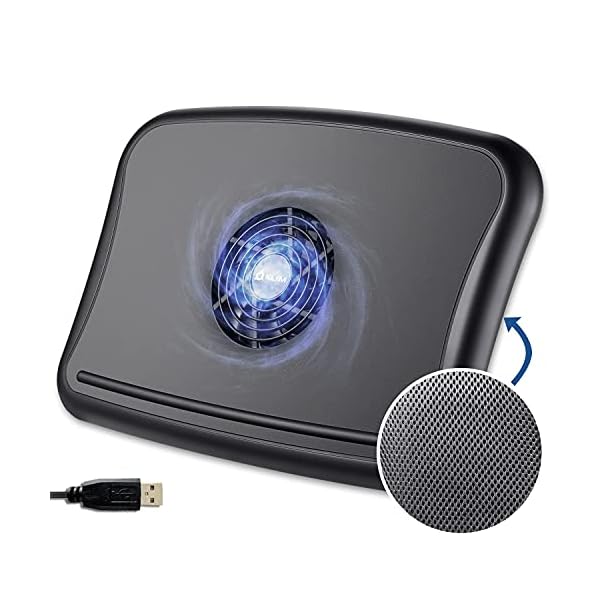 KLIM-Comfort-Laptop-Cooler-Protect-yourself-and-your-laptop-from-overheating-High-Comfort-Silent-Cooling-pad-10-156-Stable-on-Your-Laps-Laptop-Cooling-Tray-with-Fan-NEW-2021 KLIM Comfort + Laptop Cooler + Protect yourself and your laptop from overheating + High Comfort Silent Cooling pad 10…