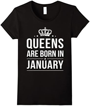 Women's Queen are born in January 5 Colors T-Shirt Large Black