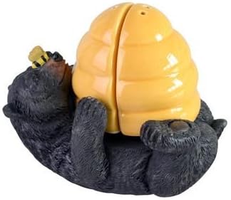 Adorable Bear with Honey Comb Salt &amp; Pepper Shakers, 4.5-inch