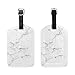 Cooper girl White Marble Luggage Tag Travel ID Label Leather for Baggage Suitcase 1 Piece