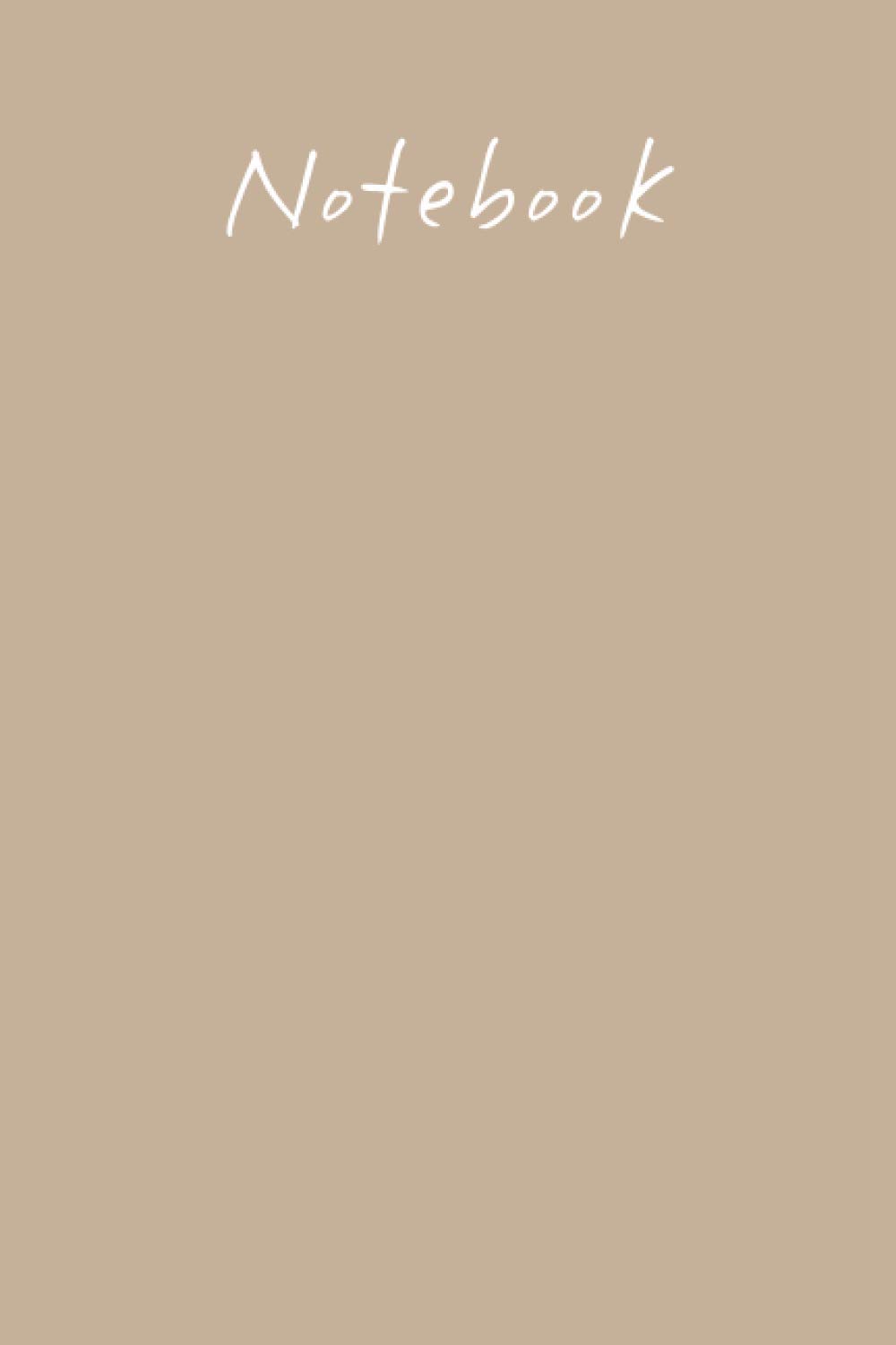 notebook: beige Cover - Size (6x 9 inches) 120 Pages