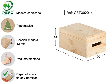 ASTIGARRAGA KIT LINE Caja de Madera con Tapa 30x20x14: Amazon.es: Bricolaje y herramientas