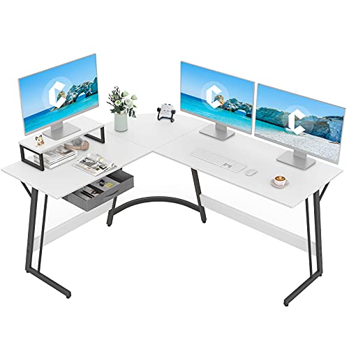 CubiCubi Modern LShaped Desk Computer Corner Desk, 59.1" Home Office