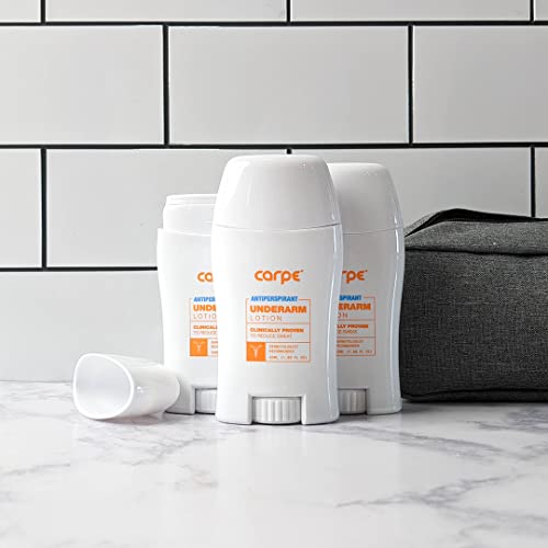 Carpe Underarm Antiperspirant and Deodorant, Clinical strength with allnatural eucalyptus scent