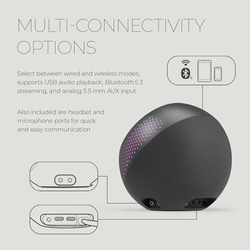 Creative Pebble X Plus 2.1 USB-C Computer Speakers with Subwoofer and Customizable RGB Lighting, Bluetooth 5.3, USB Audio, Up to 15W RMS Power for PC and Mac 