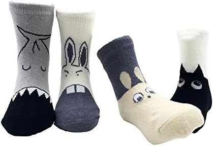 Petescilla Baby Boy Animal Fun Socks Non-Skid 4-pack