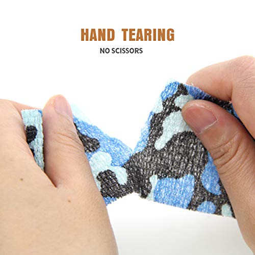 MUEUSS Self Adhesive Bandage Tape Vet Wrap Self Adherent Cohesive Bandages First Aid Wrap Waterproof Non-Woven Elastic Bandage for Animals Pet Sports Supply FDA Approved 6 Rolls, 2 inches x 5 Yards - Thumbnail 3