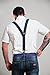 JINIU Mens Adjustable Elastic Braces Suspenders Y-Shape With Strong Clips Heavy Duty Grey