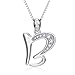 YFN Sterling Silver Initial Necklace Letter Alphabet B Pendant Necklace Jewelry for Women