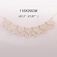 Macrame Banner White Macrame Wall Decor Hamging Woven Banner