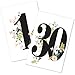 FLUYTCO Table Numbers for Wedding Reception and Decoration – 1 to 30 Double Sided Floral Cards - 4x6 for Banquet, Birthday, Catering, Party and Other Events – Centerpiece Decor