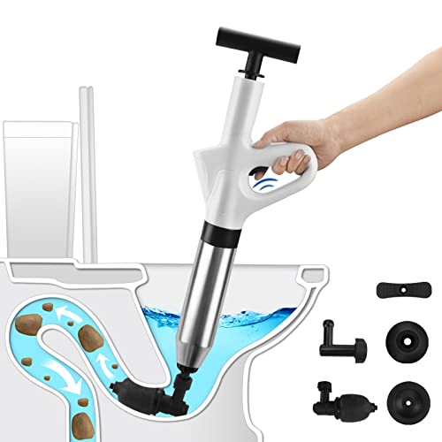 Toilet Plunger, Air Plunger for Clogged Toilet, High Pressure Air Drain