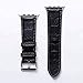 A+NYC 38 Compatible Apple Watch Straps 38mm (fit for 40mm), Luxury Fashion PU Leather Classic Wrist Bands for Women and Men, Replacement for Apple Watch Series 4 3 2 1 38/40MM (Black)