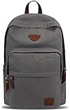 ibagbar Canvas Backpack Rucksack Daypack Travel Bag Hiking Bag Gray