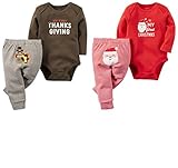 Carter's Baby 2 Pack My First Christmas and Thanksgiving Set Unisex