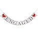 Pixnor Engagement Party Decorations Bunting Banners ENGAGED