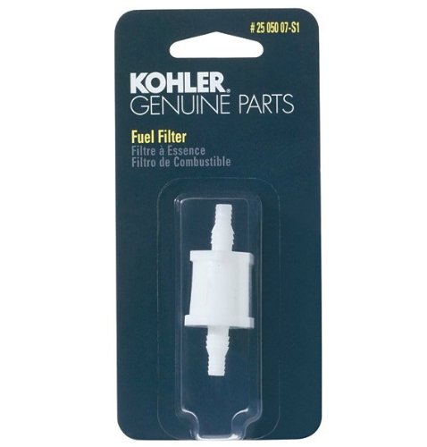 KOHLER 25 050 07-S1 Engine Fuel Filter 75 Micron With 3/16-Inch & 1/4-Inch Fuel Line Inside Diameter