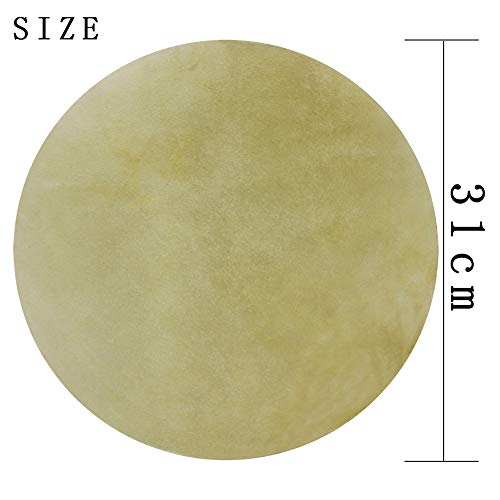 dezirZJjx Drum Skin,2Pcs 29/31cm Round Buffalo Leather African Bongo Drum Surface Skin Accessories 9 inch