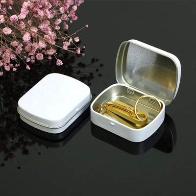 Survival Tin 10 X Zakka Silver Tin Storage Box Metal Hinge Box Organizer Case Casket Novelty Households Wedding Candy Box