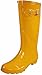 NORTY Women's Hurricane Wellie Rain Boots - High-Calf Length - Glossy Matte Waterproof Rubber Shoes - Yellow Size 9