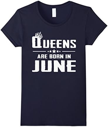 Women's Queen are born in June 5 Colors T-Shirt Small Navy